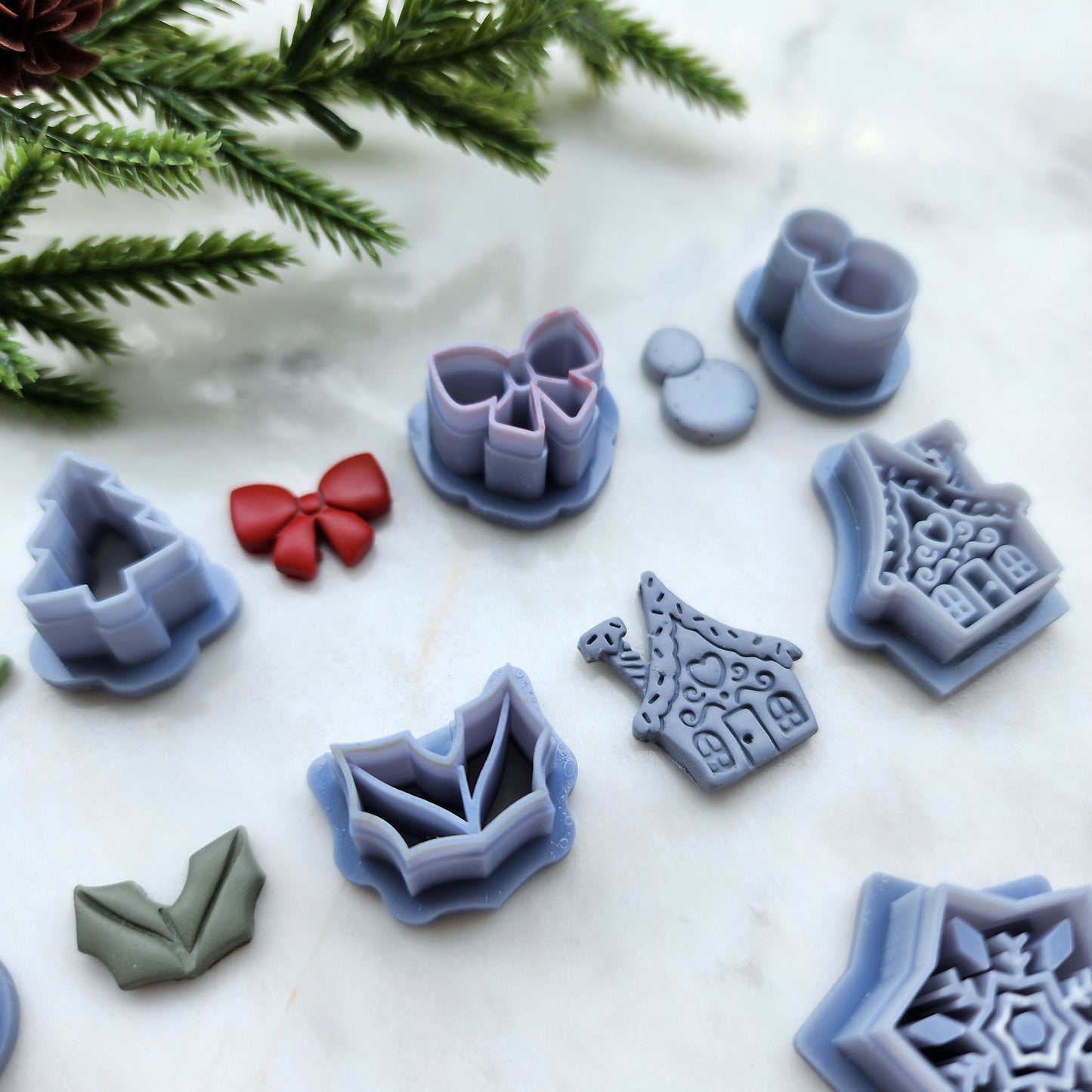 Christmas Polymer Clay cutters Mini cutters Earrings molds Polymer clay tool sharp cutter stamp Jewelry stud earrings cutters
