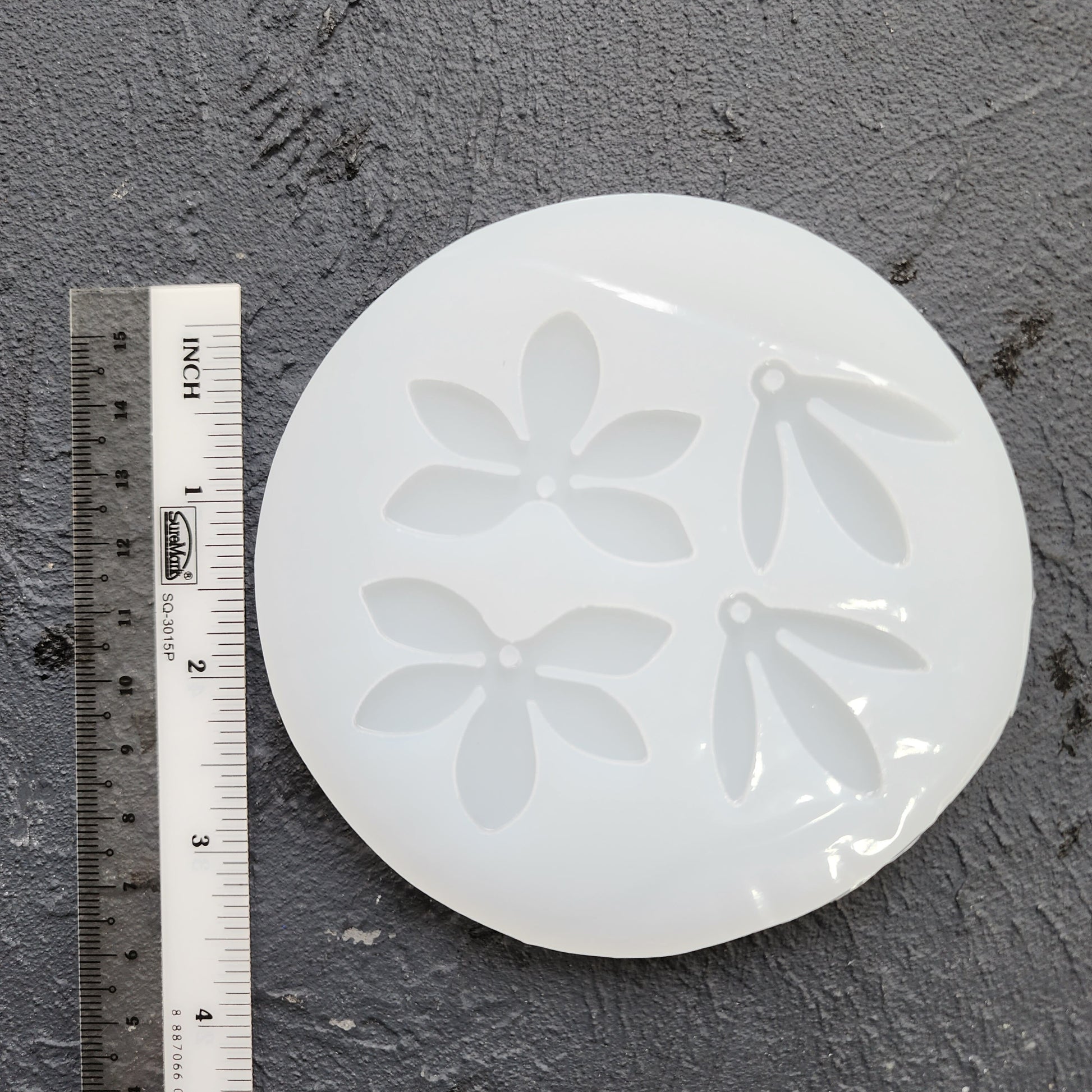 Silicone earrings mold / Silicone epoxy mold / Silicone UV resin molds / Floral drop earrings silicone jewelry mold
