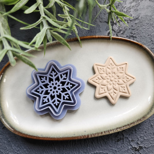Christmas Polymer Clay cutters Snowflake Earrings molds Polymer clay tool sharp cutter stamp Jewelry stud earrings cutters