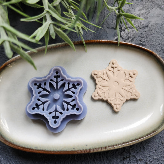Christmas Polymer Clay cutters Snowflake Earrings molds Polymer clay tool sharp cutter stamp Jewelry stud earrings cutters
