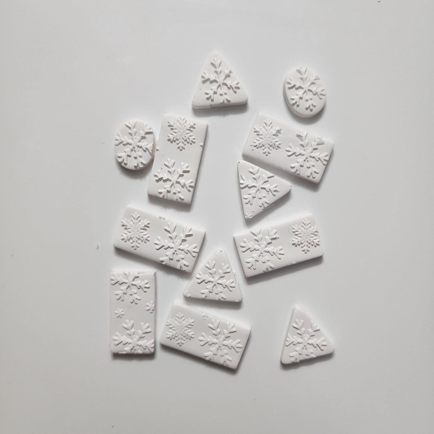 Polymer clay Texture tile Texture mat Clay stamp Polymer clay texture stencils "Winter holiday Snowflake Christmas" T-236