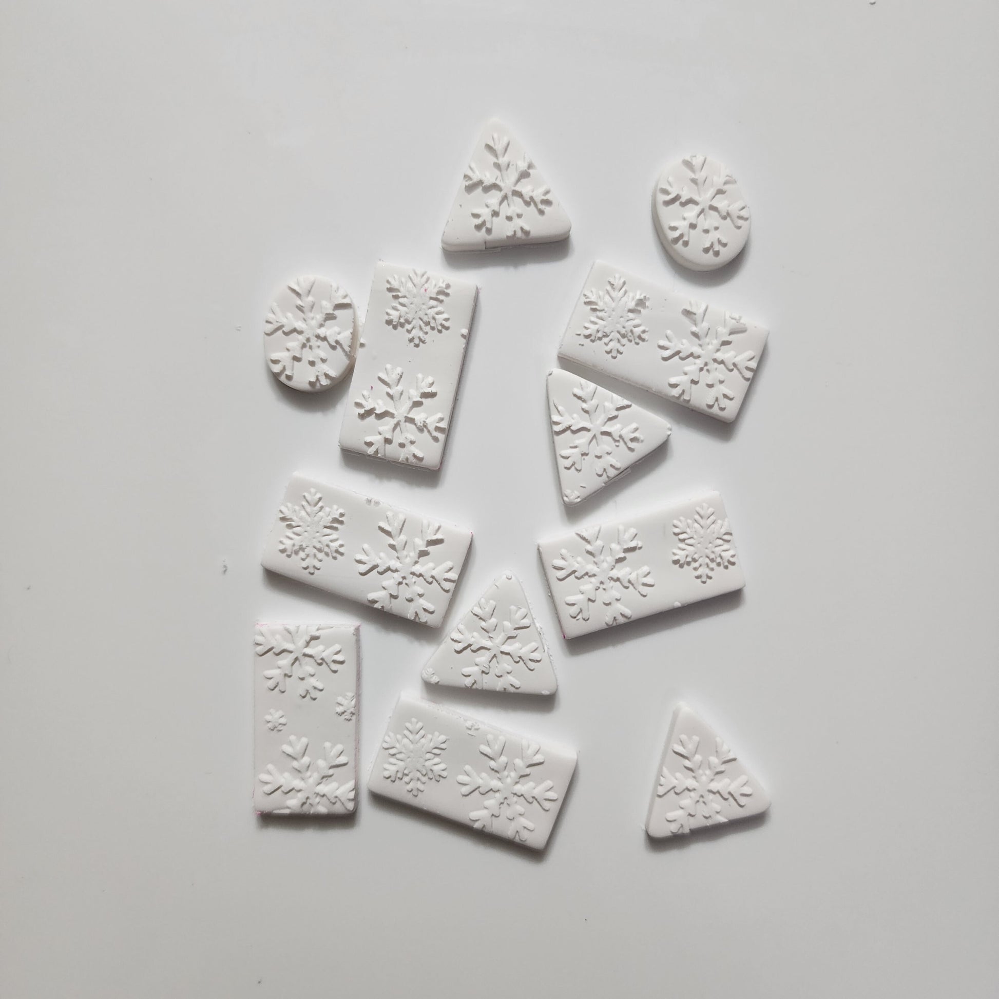 Polymer clay Texture tile Texture mat Clay stamp Polymer clay texture stencils "Winter holiday Snowflake Christmas" T-236