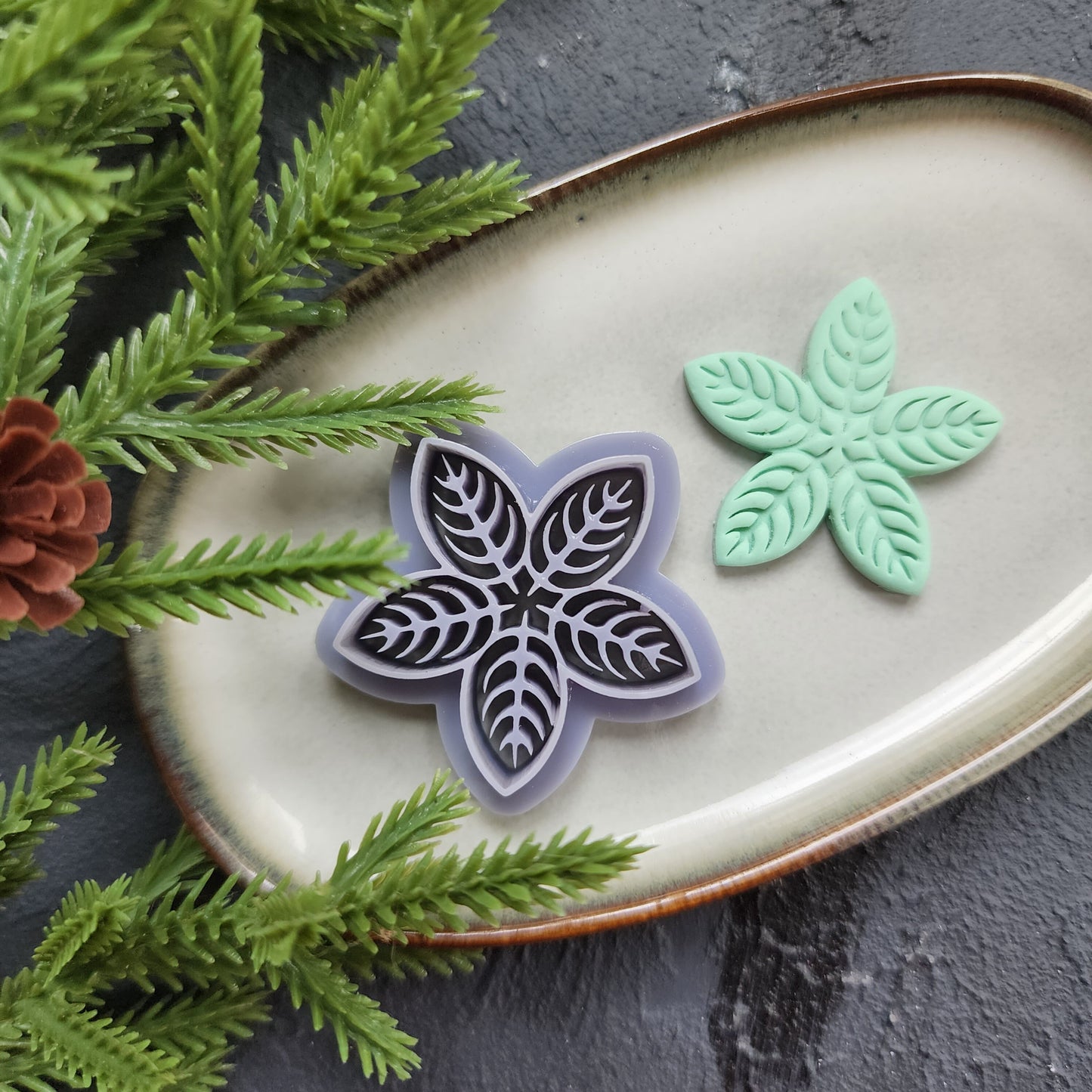 Christmas Polymer Clay cutters Poinsettia flower Earrings molds Polymer clay tool sharp cutter stamp Jewelry stud earrings cutters