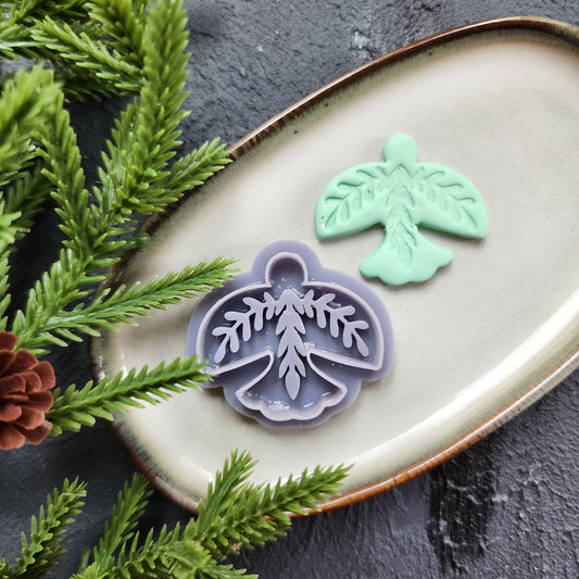 Christmas Polymer Clay cutters Nordic style botanic bird Earrings molds Polymer clay tool sharp cutter stamp Jewelry stud earrings cutters