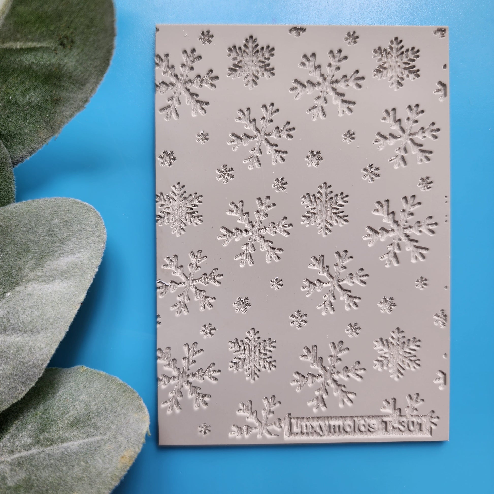 Polymer clay Texture tile Texture mat Clay stamp Polymer clay texture stencils "Winter holiday Snowflake Christmas" T-301