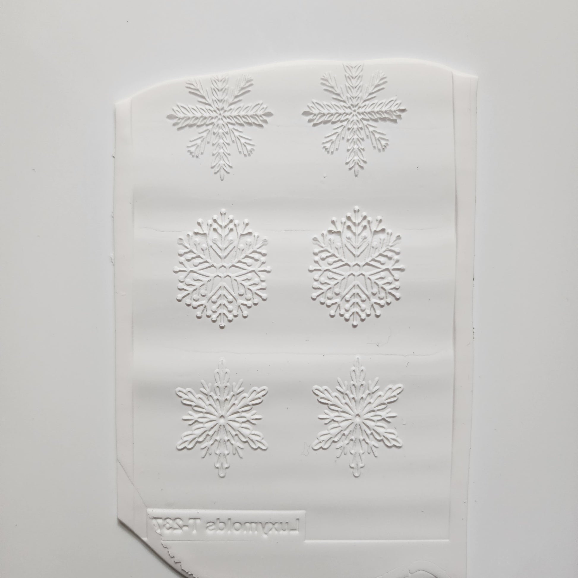 Polymer clay Texture tile Texture mat Clay stamp Polymer clay texture stencils "Winter holiday Snowflake Christmas" T-237