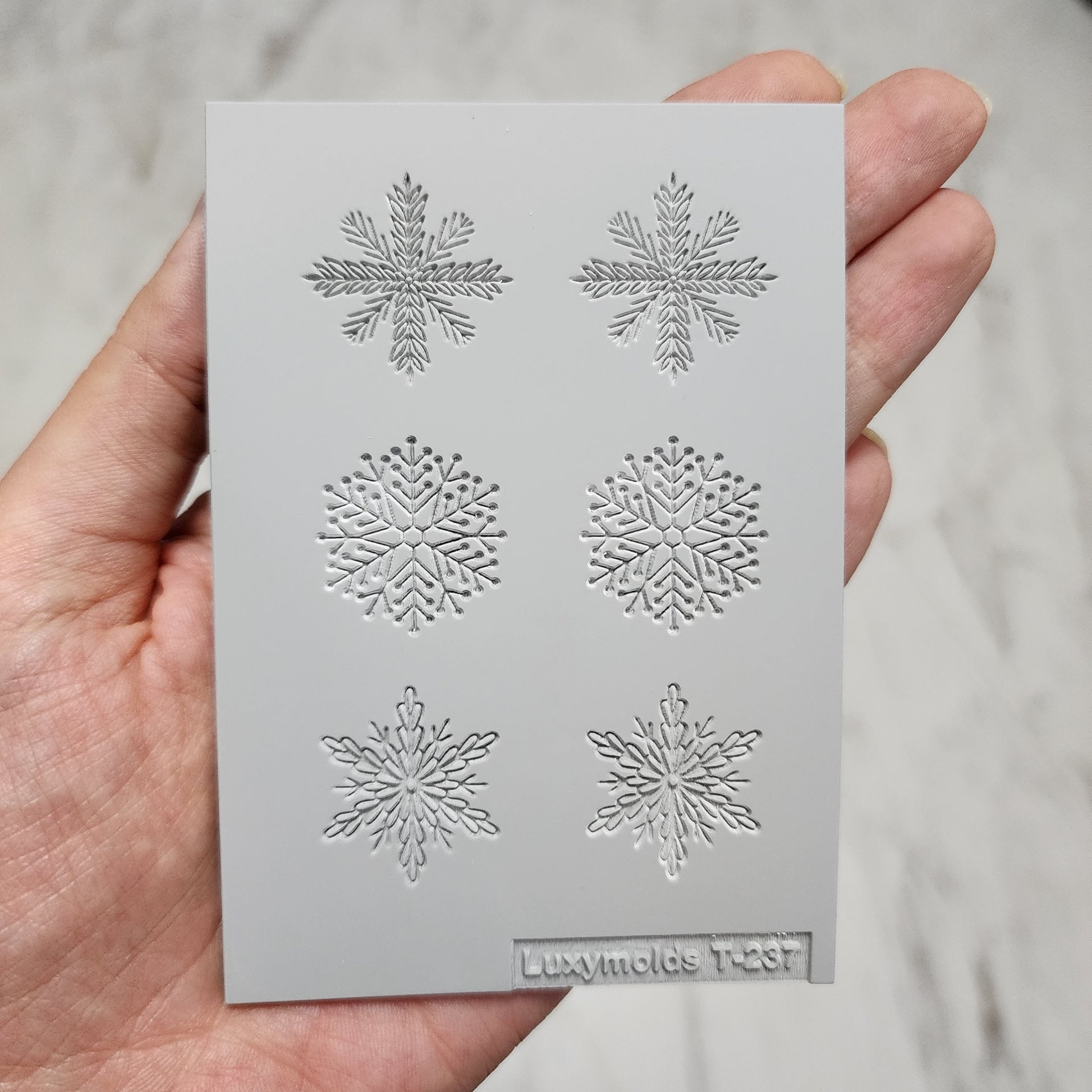 Polymer clay Texture tile Texture mat Clay stamp Polymer clay texture stencils "Winter holiday Snowflake Christmas" T-237