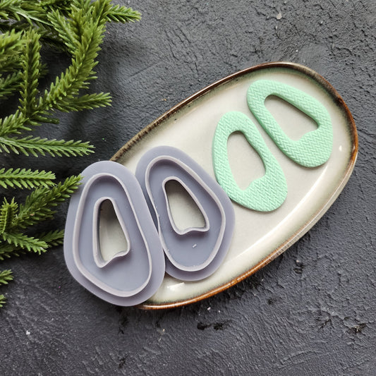 2 pcs set Polymer Clay cutters Abstract Geometric Earrings molds Polymer clay tool sharp cutter stamp Jewelry stud earrings cutters