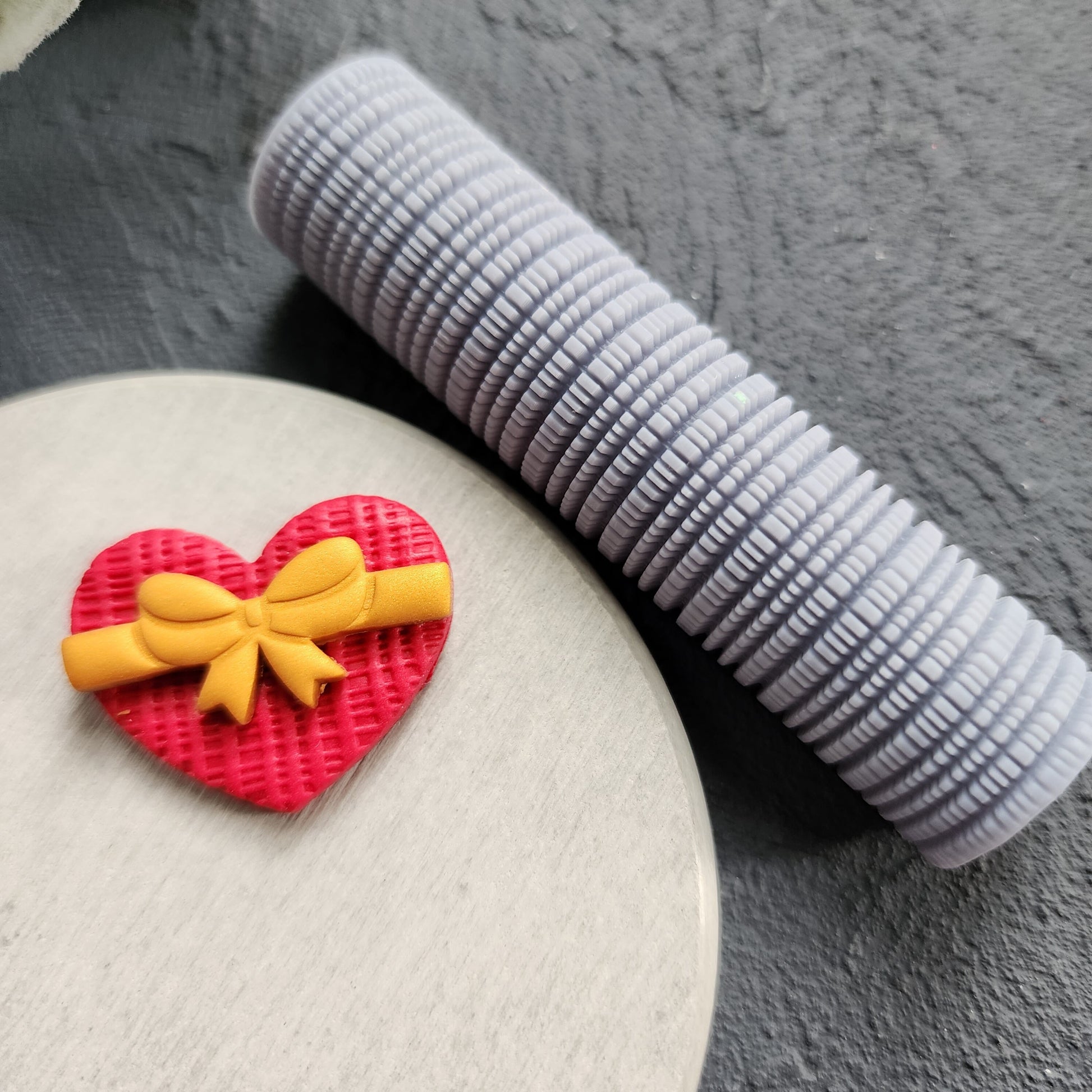 Polymer clay texture roller clay stamp 3D printed embossing Polymer clay tool Vintage pattern roller "Stripes" texture Clay cutters