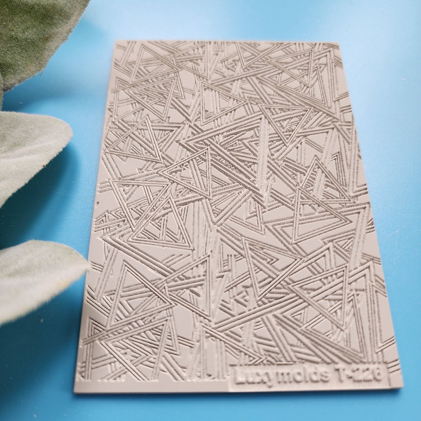 Polymer clay Texture tile Texture mat Clay stamp Polymer clay texture stencils "Triangle" design clay texture Rubber mat T-226