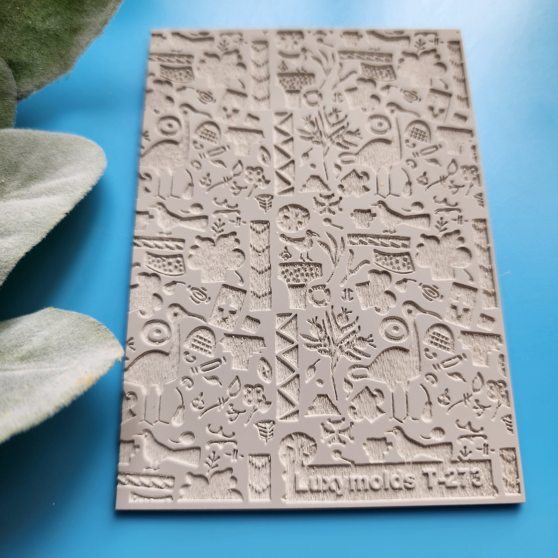 Polymer clay Texture tile Texture mat Clay stamp Polymer clay texture stencils "Shapes" design clay texture Rubber mat T-273