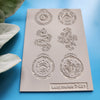 Polymer clay Texture tile Texture mat Clay stamp Polymer clay texture stencils "Teller, Snake" design clay texture Rubber mat T-281