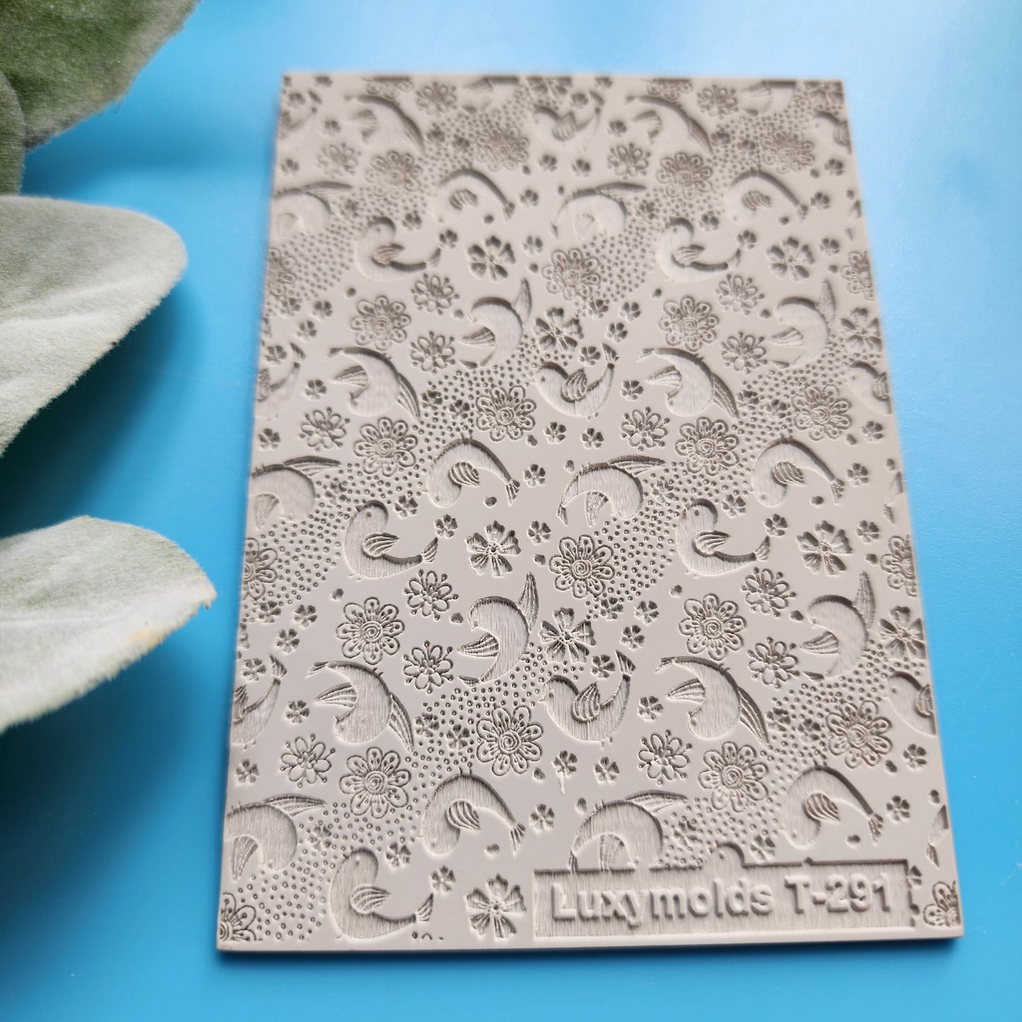 Polymer clay Texture tile Texture mat Clay stamp Polymer clay texture stencils design clay texture Rubber mat T-291