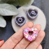 Valentine's day Polymer clay cutter "Doughnut heart" Sharp cutters Clay supplies Clay texture Clay tools Polymer clay mold Earrings mold