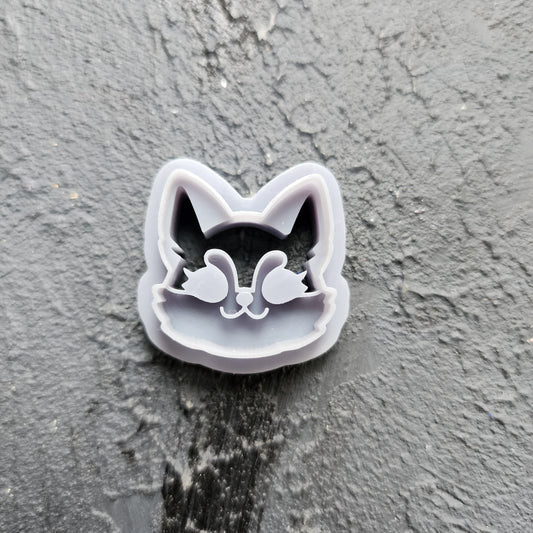 Polymer Clay cutters Stud earrings clay cutters Earrings mold Polymer clay tool Animals cutter "Fox Dog" sharp cutter stamp Jewelry cutter