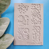 Polymer clay Texture tile Texture mat Clay stamp Polymer clay texture stencils "Mini Flowers, Rose" design clay texture Rubber mat T-252