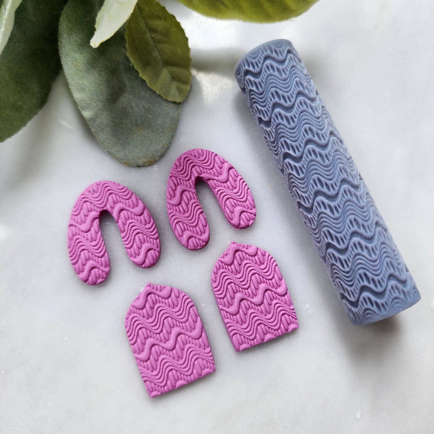 Polymer clay texture roller clay stamp 3D printed embossing
