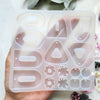 Silicone earrings mold Jewelry Resin mould for resin and epoxy for 4 pairs earrings Resin supplies Epoxy tools Jewelry supplies