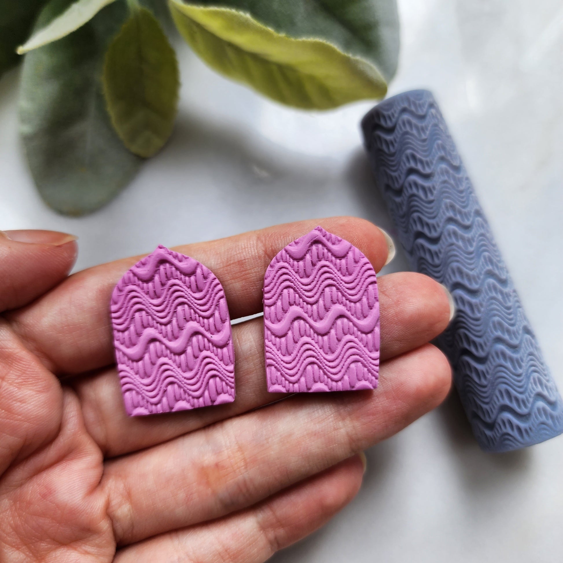 Polymer clay texture roller clay stamp 3D printed embossing