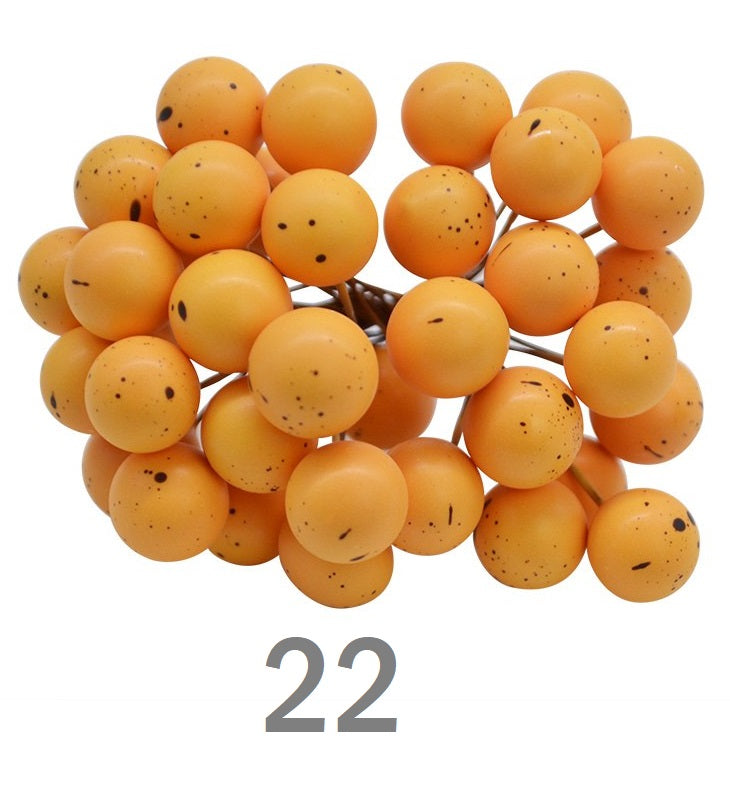 BERRIES STAMEN METALLIC, GLOSSY, GLITTER, MATTE POLKA 50 PCS 12 MM - Luxy Kraft