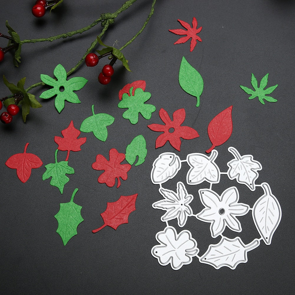 Leaves cutting dies 8 pcs set - Luxy Kraft