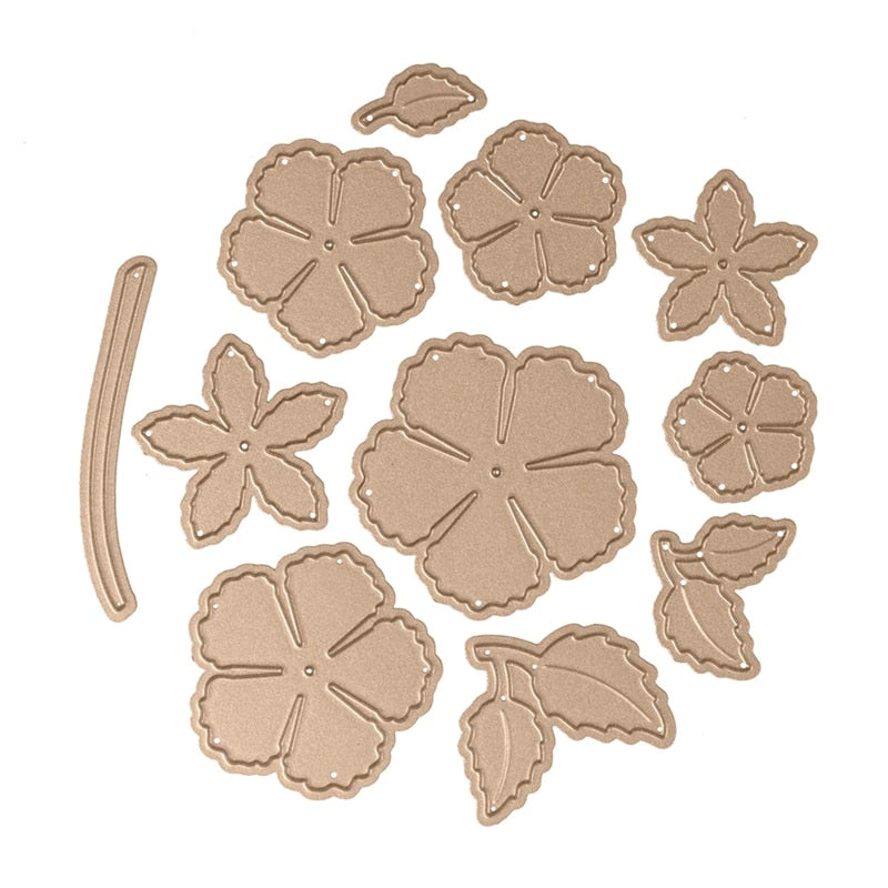 FLOWER LEAF CUTTING DIES 11 PCS SET - Luxy Kraft