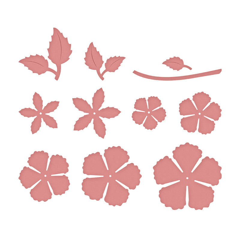 FLOWER LEAF CUTTING DIES 11 PCS SET - Luxy Kraft