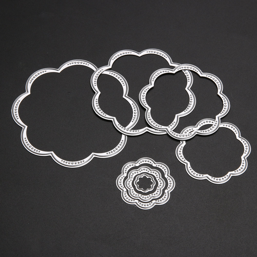 Flower circles cutting dies 7 pcs set - Luxy Kraft