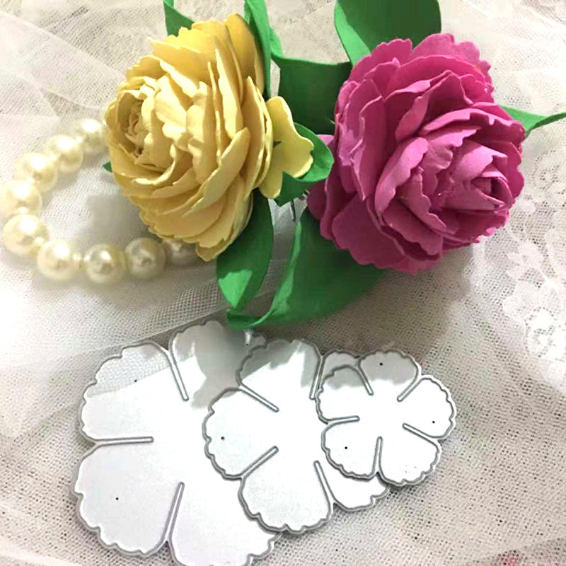 PEONE FLOWER CUTTING DIES 3 PCS SET - Luxy Kraft