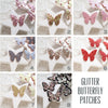 Glitter Butterfly patches 4x3.1 cm 10 pcs - Luxy Kraft