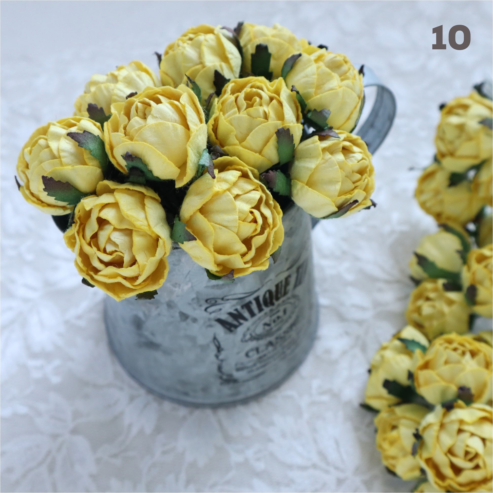 PEONY MULBERRY PAPER FLOWERS 3 CM 5 PCS - Luxy Kraft