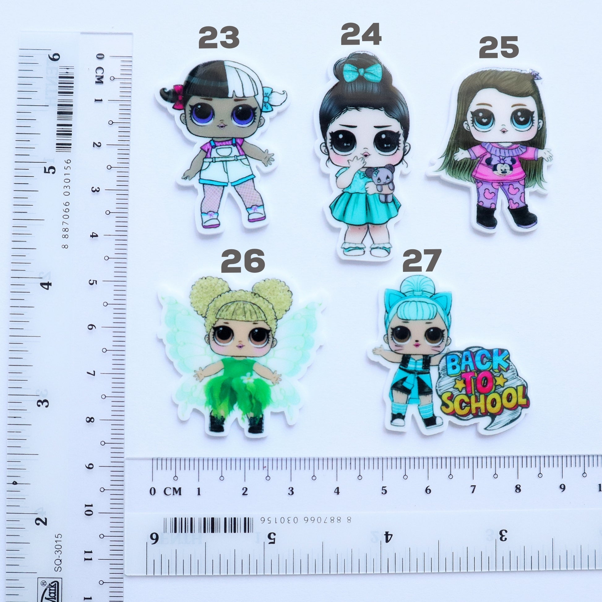 Girls LOL Doll Resin Acrylic Planar Cabochons 1 pcs - Luxy Kraft