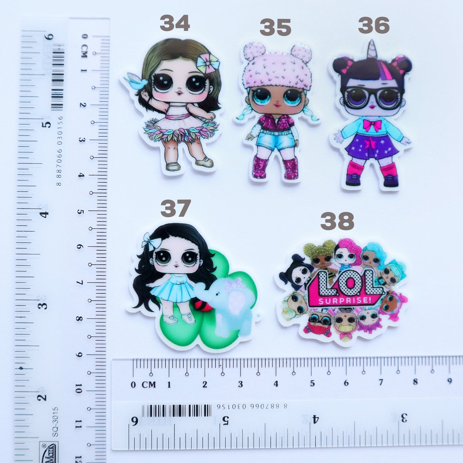 Girls LOL Doll Resin Acrylic Planar Cabochons 1 pcs - Luxy Kraft