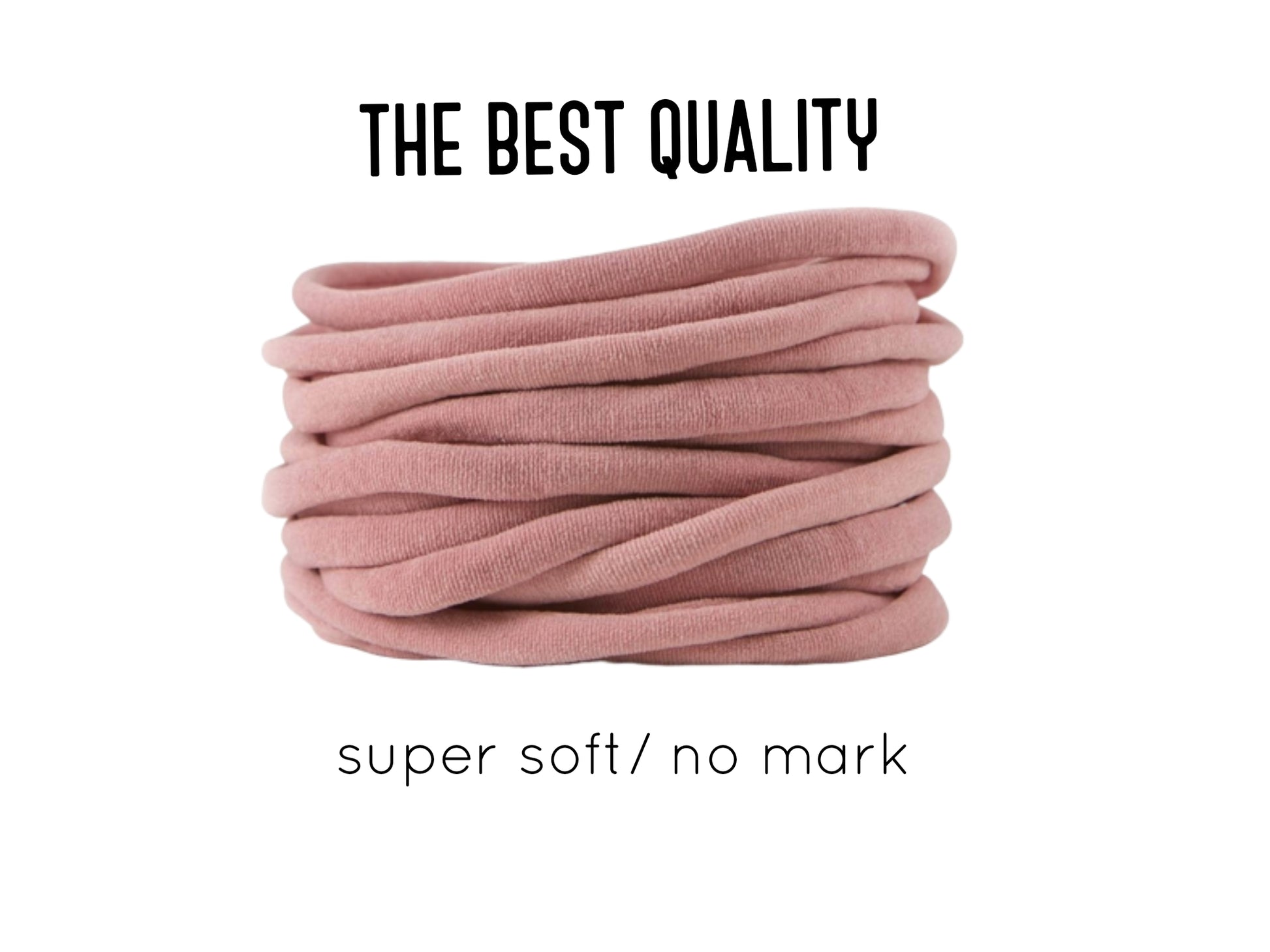 Dusty Rose Nylon headbands one size fits all headbands 50 pcs set - Luxy Kraft
