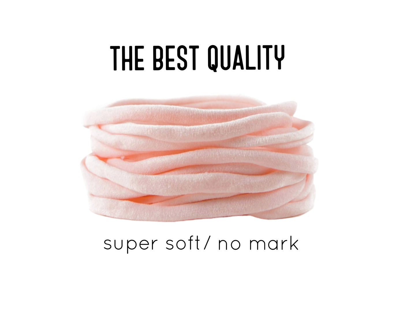 Light Pink Nylon headbands one size fits all headbands 50 pcs set - Luxy Kraft
