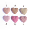 Wool needle felt heart blanks 4.5 cm - Luxy Kraft