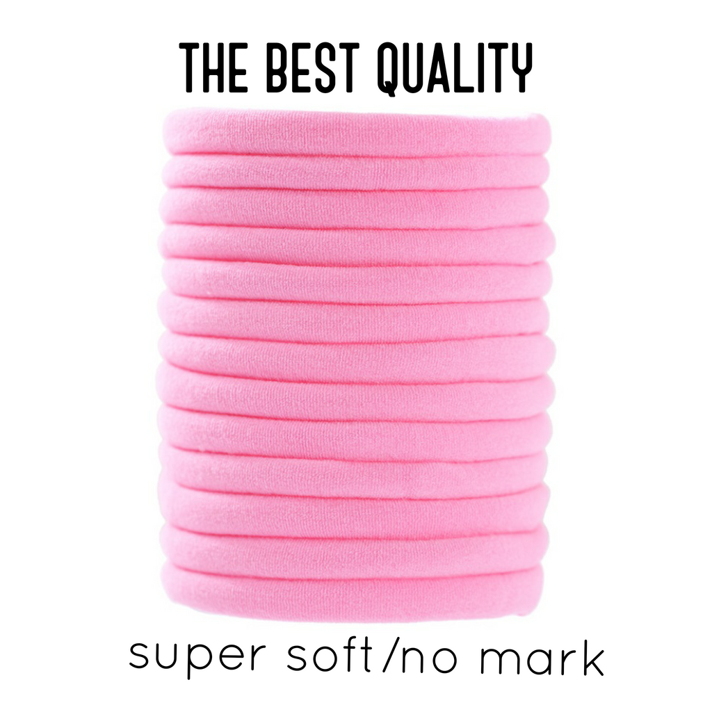 Pink Nylon headbands one size fits all headbands - Luxy Kraft