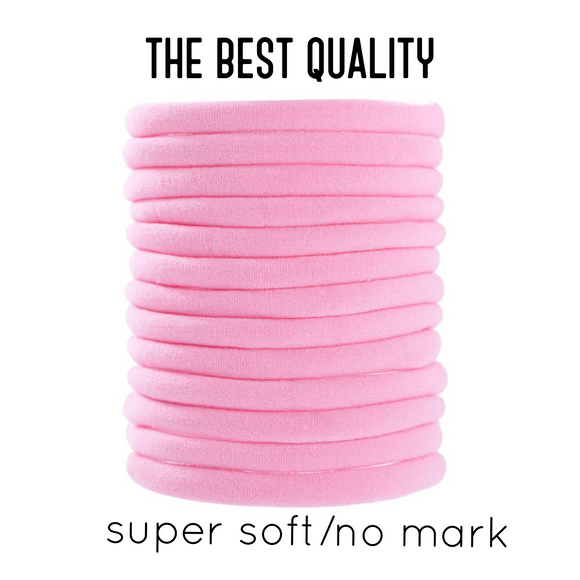 Light Pink Nylon headbands one size fits all headbands - Luxy Kraft