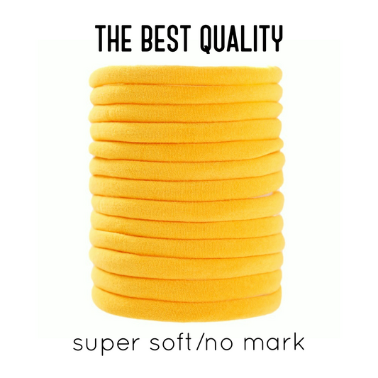 Yellow Nylon headbands one size fits all headbands - Luxy Kraft