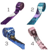 Two colors Reversible Sequin Scales Ribbon 7.5 cm/45 cm - Luxy Kraft